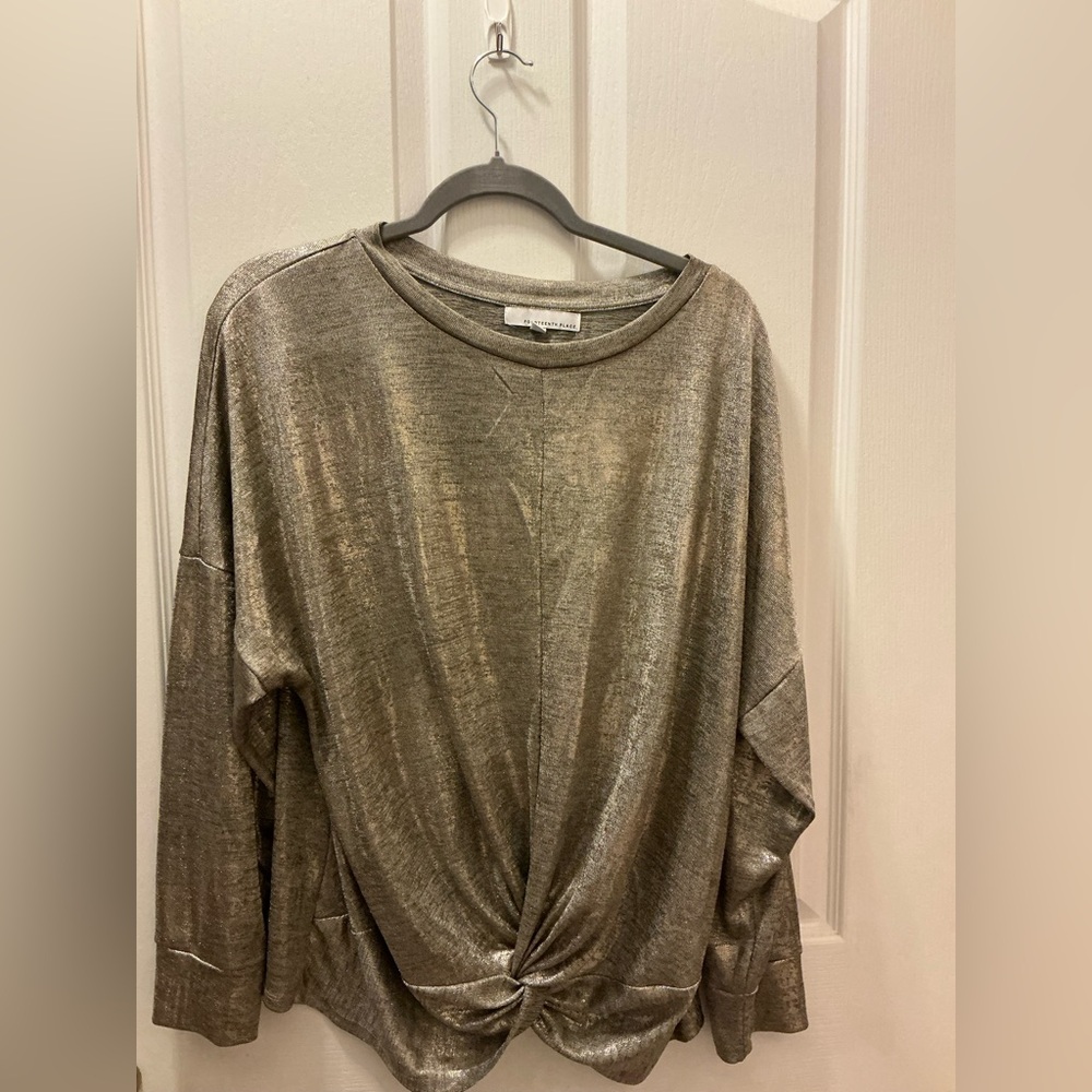 Elegant Metallic Women's Sweatshirt